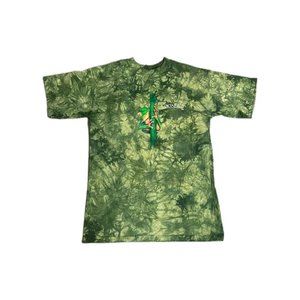 Vintage Color Natural Green Tie-Dye Costa Rica Frog Tee